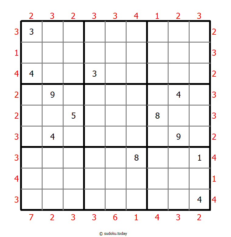 摩天楼数独 #47061
