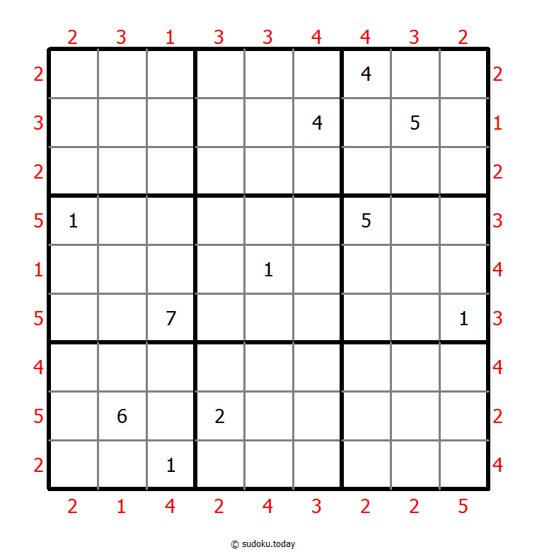 摩天楼数独 #47067