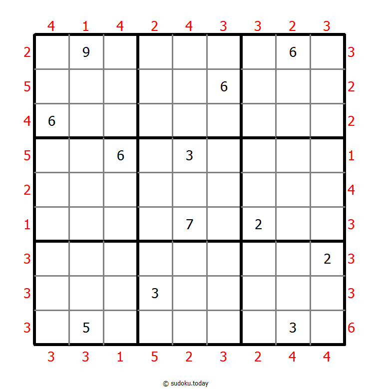 摩天楼数独 #47097