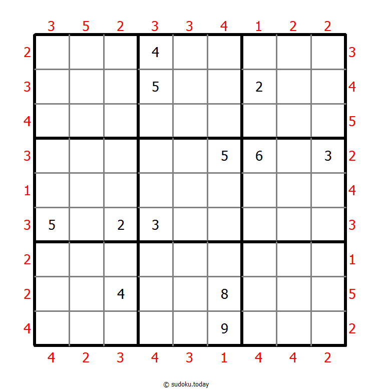 摩天楼数独 #47131