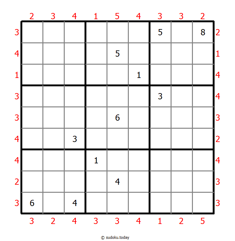 摩天楼数独 #47165