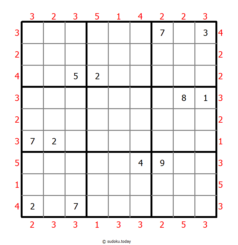 摩天楼数独 #47274