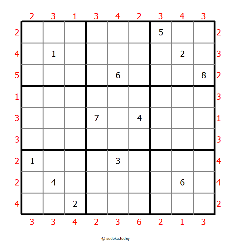 摩天楼数独 #47365