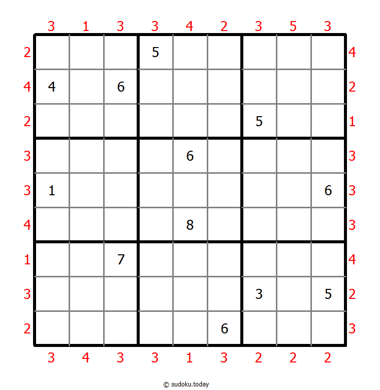 摩天楼数独 #47368