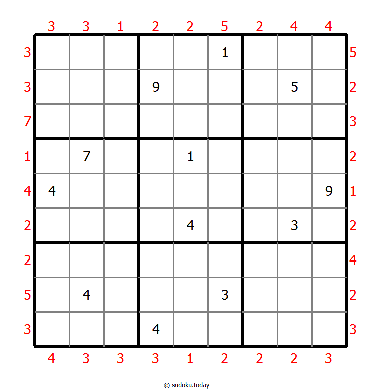 摩天楼数独 #47417