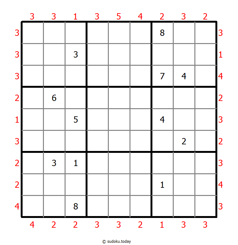 摩天楼数独 #47424
