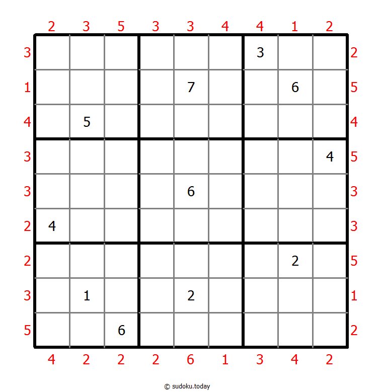 摩天楼数独 #47463