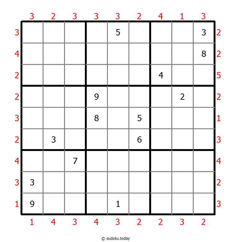 摩天楼数独 #47486
