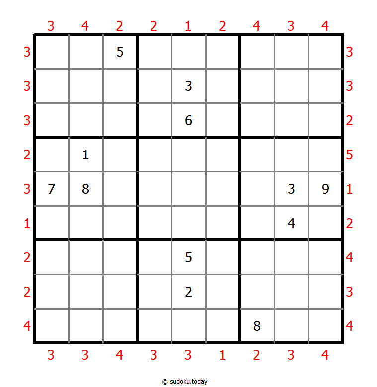 摩天楼数独 #47508