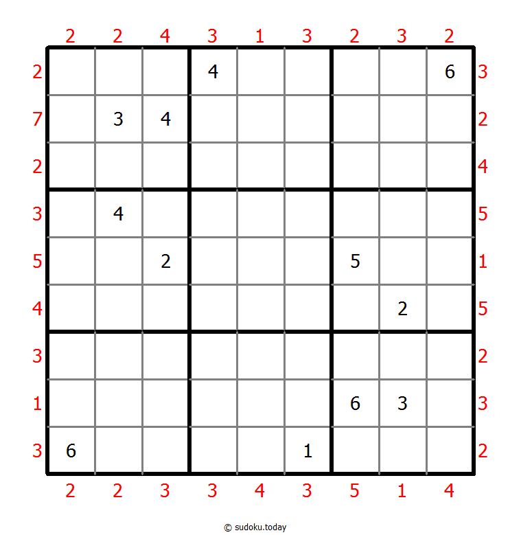 摩天楼数独 #47519