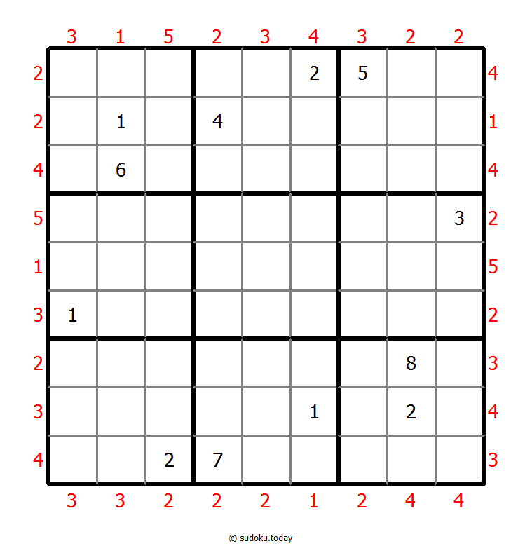 摩天楼数独 #47539