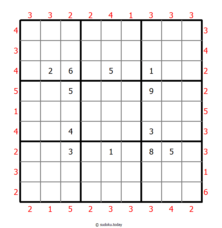 摩天楼数独 #47585