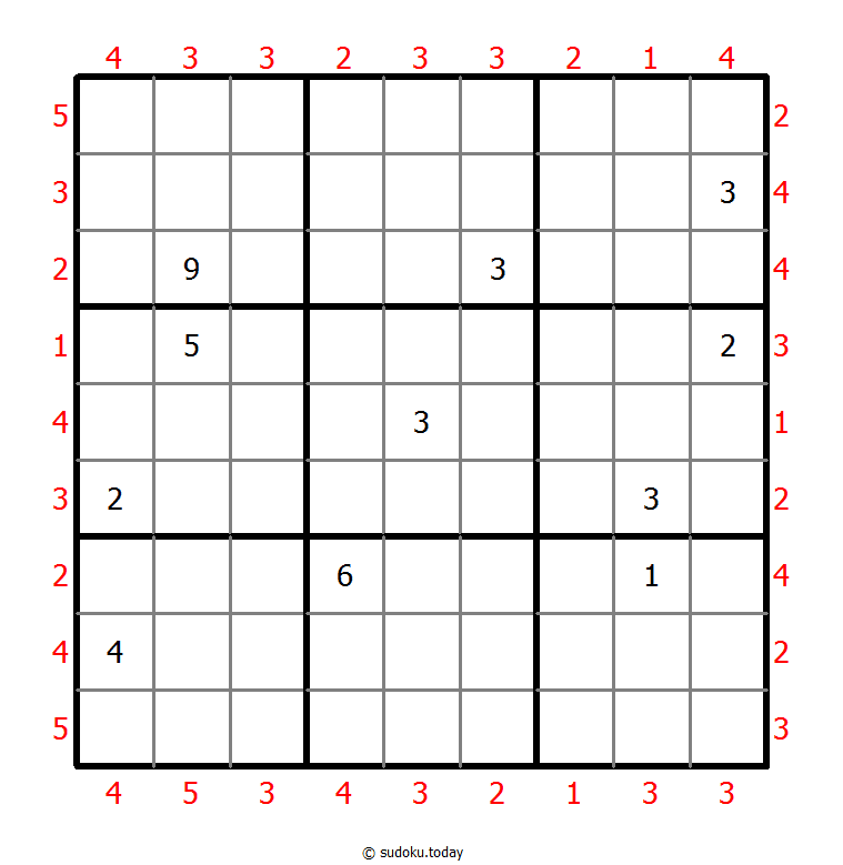 摩天楼数独 #47593