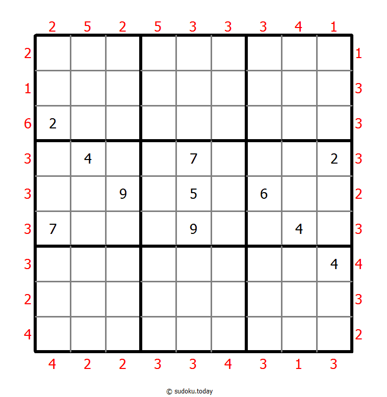 摩天楼数独 #47595