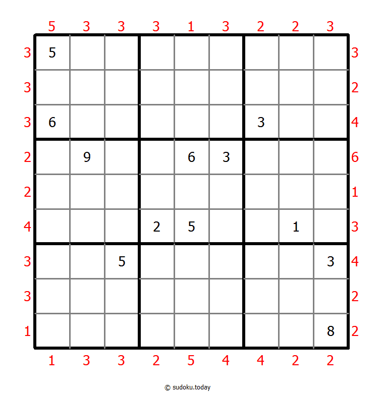 摩天楼数独 #47745
