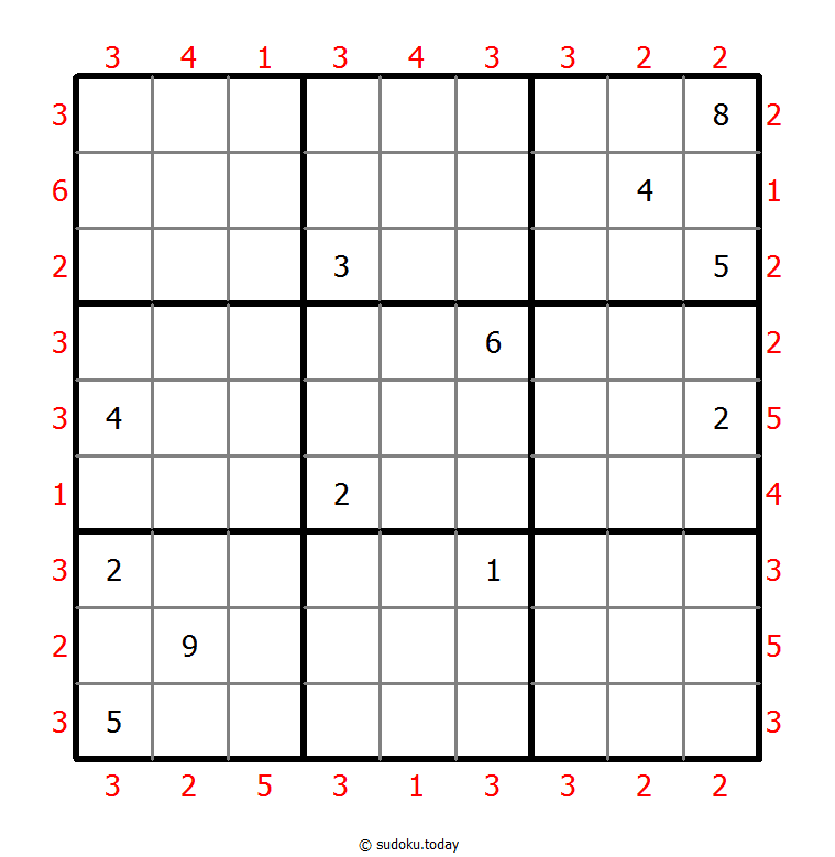 摩天楼数独 #47775