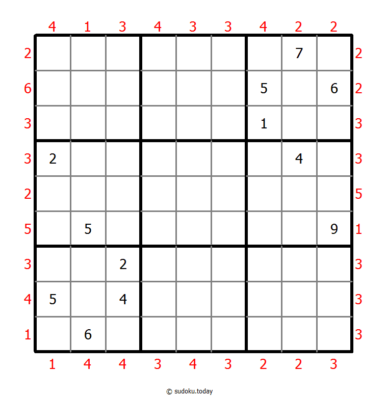摩天楼数独 #47780