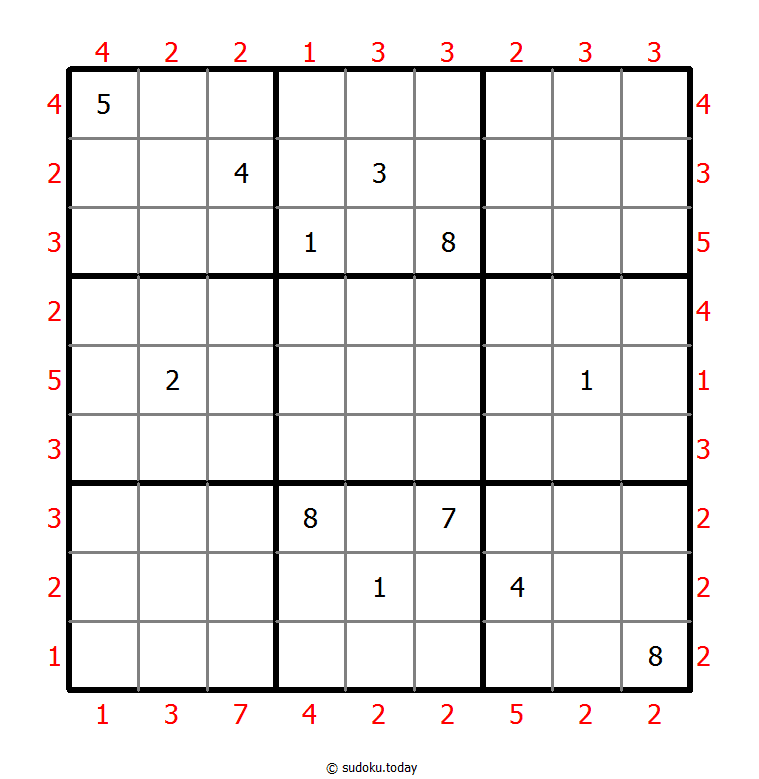 摩天楼数独 #47811