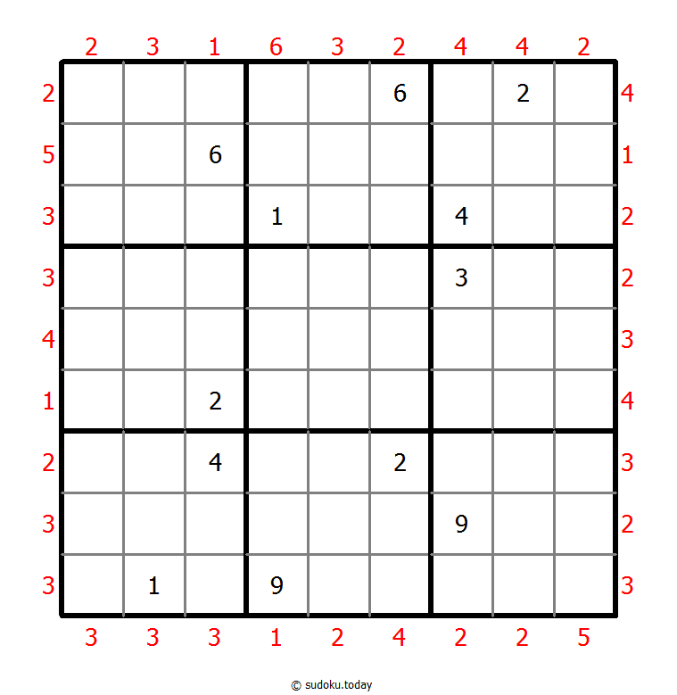 摩天楼数独 #47850