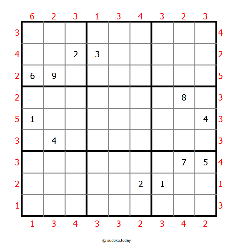 摩天楼数独 #47858