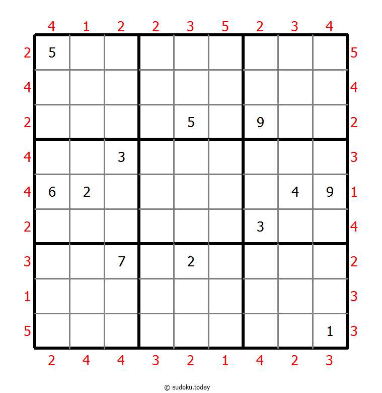 摩天楼数独 #47869
