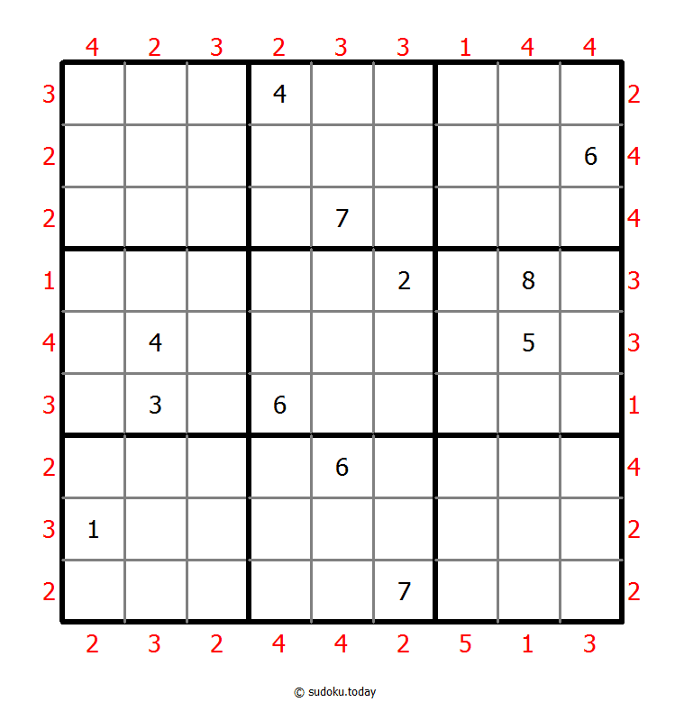 摩天楼数独 #47873