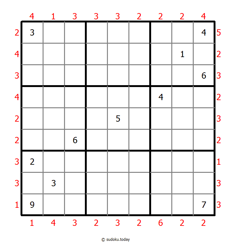 摩天楼数独 #47878