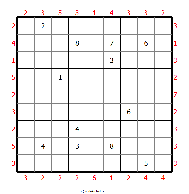 摩天楼数独 #47881