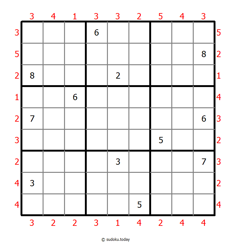 摩天楼数独 #47889