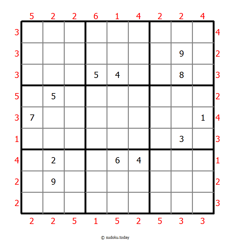 摩天楼数独 #47930