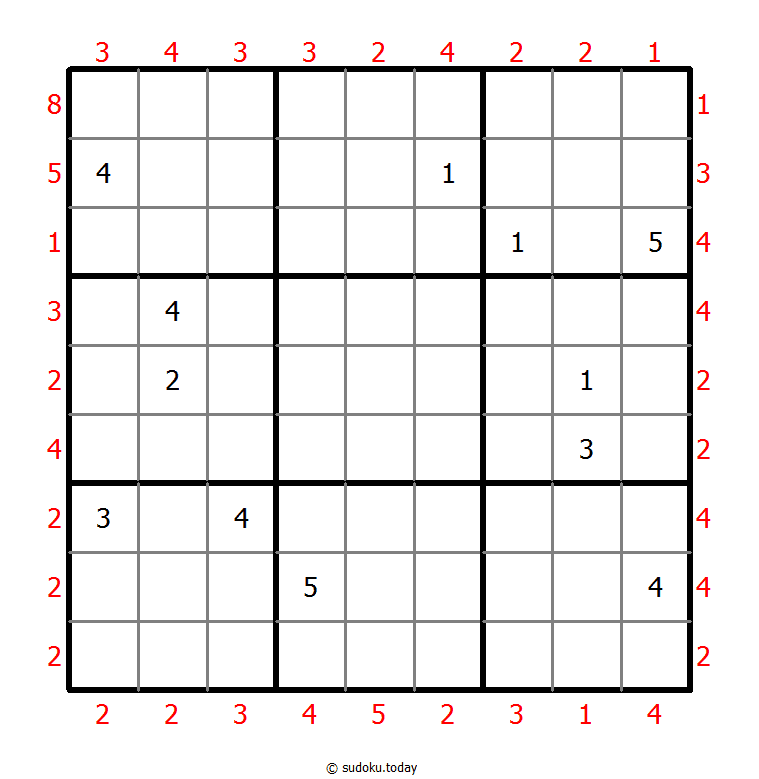 摩天楼数独 #47937