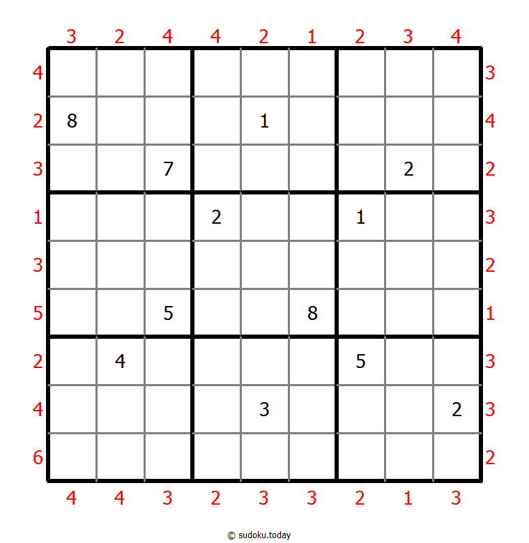 摩天楼数独 #47954