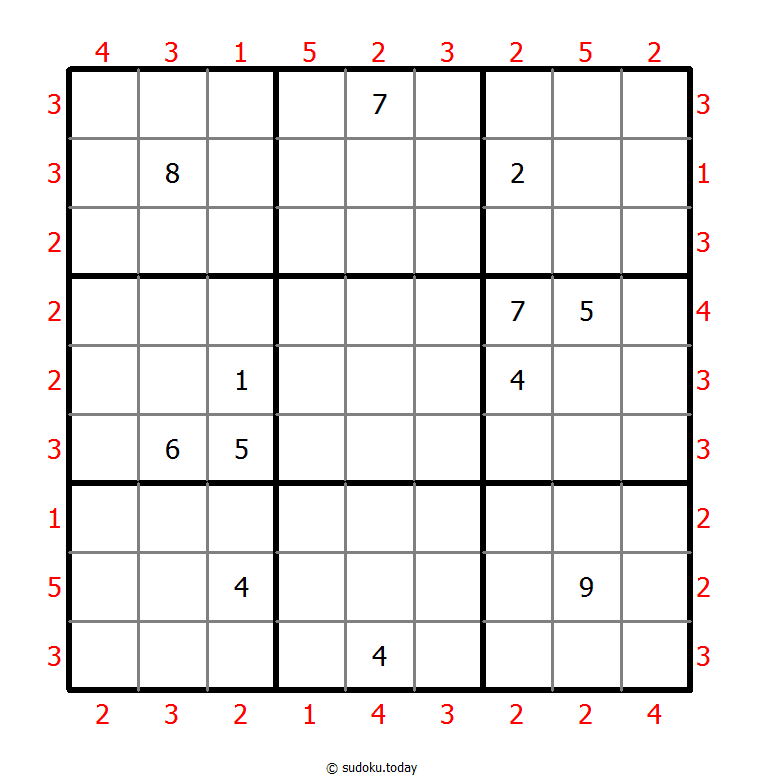 摩天楼数独 #47974