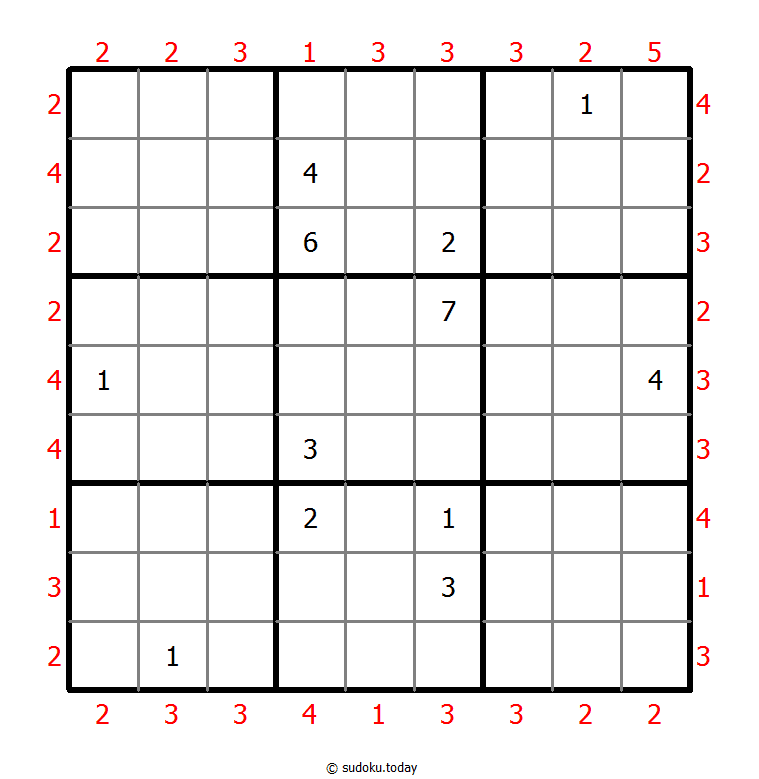 摩天楼数独 #47982