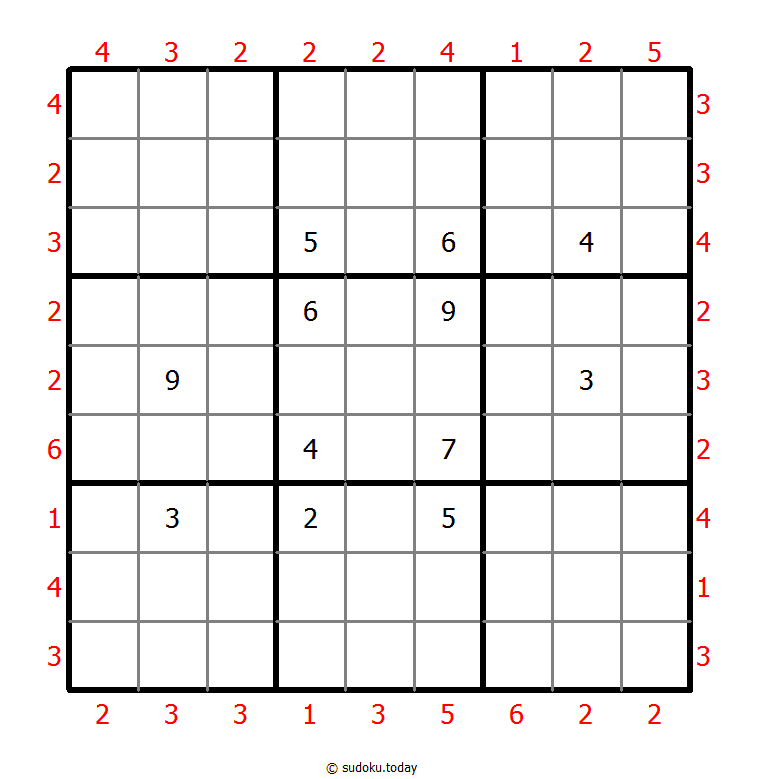 摩天楼数独 #47985