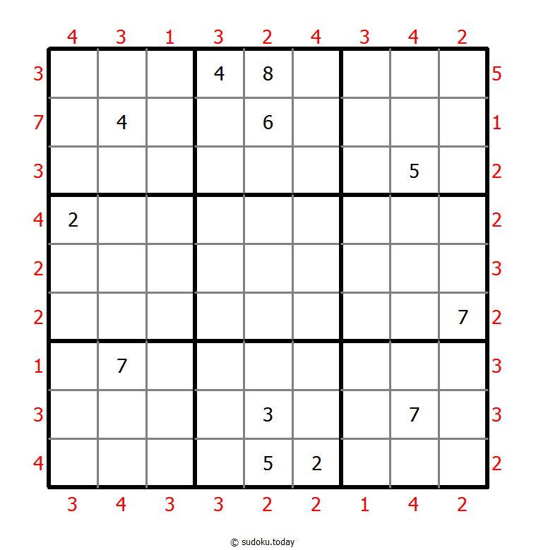 摩天楼数独 #47989