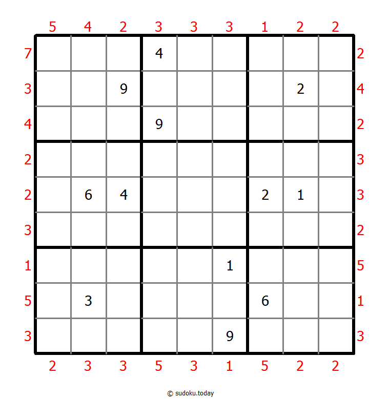 摩天楼数独 #47993