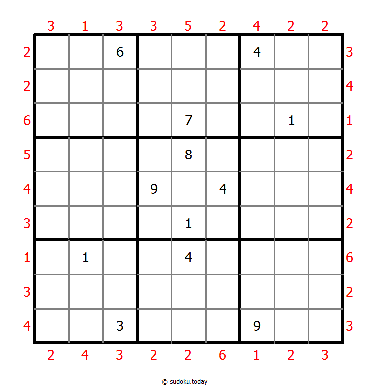 摩天楼数独 #47996