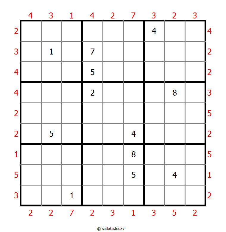 摩天楼数独 #48035