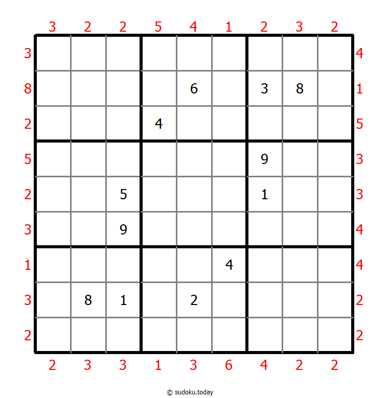 摩天楼数独 #48057