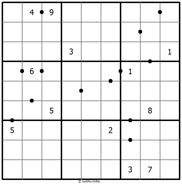 完全平方数 パズル例