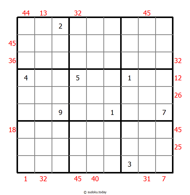 X Sums Sudoku 2025年11月15日