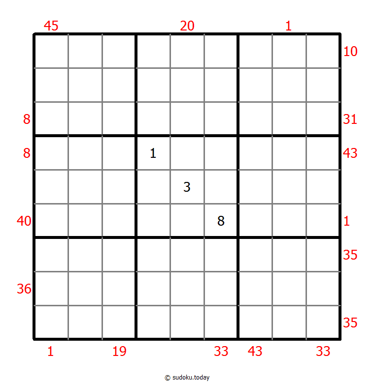 X総計数独