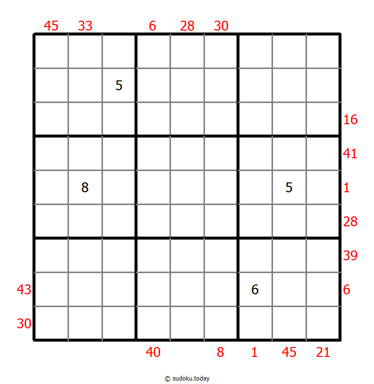 X総計数独