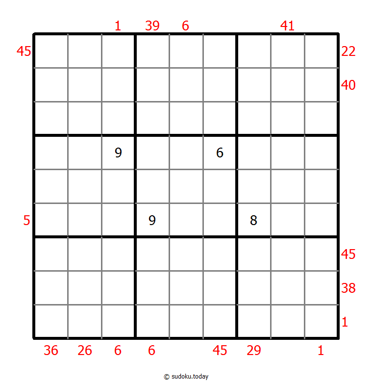 X Sums Sudoku 2026年01月02日