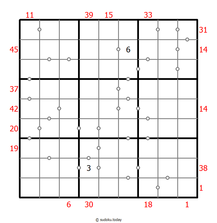 Hybrid Sudoku ( X Sums + Consecutive ) 2025年12月05日