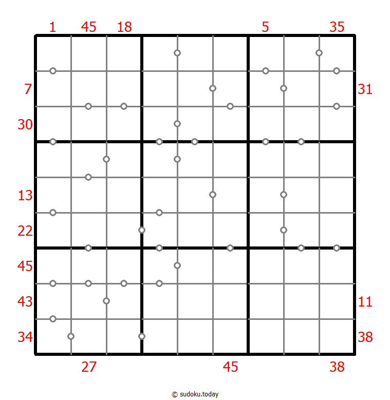 Hybrid Sudoku ( X Sums + Consecutive ) 2025年11月23日