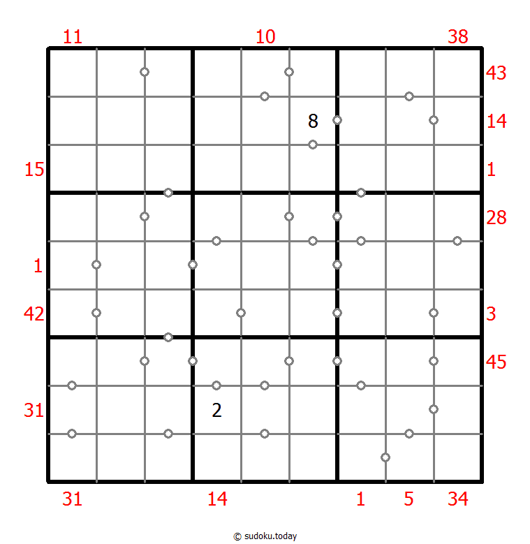 Hybrid Sudoku ( X Sums + Consecutive ) 2025年11月24日