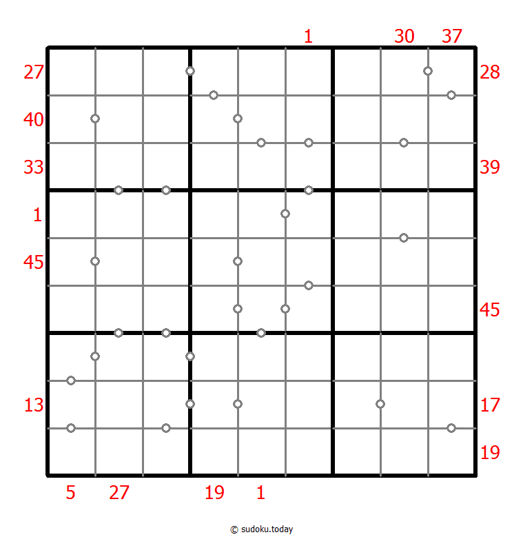 Hybrid Sudoku ( X Sums + Consecutive ) 2026年01月08日
