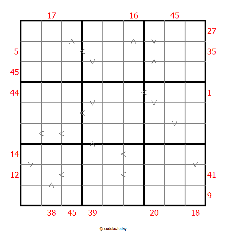 混合数独（X総計+大数）